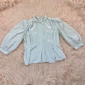 Women’s Medium Vintage Polka Dot Blouse